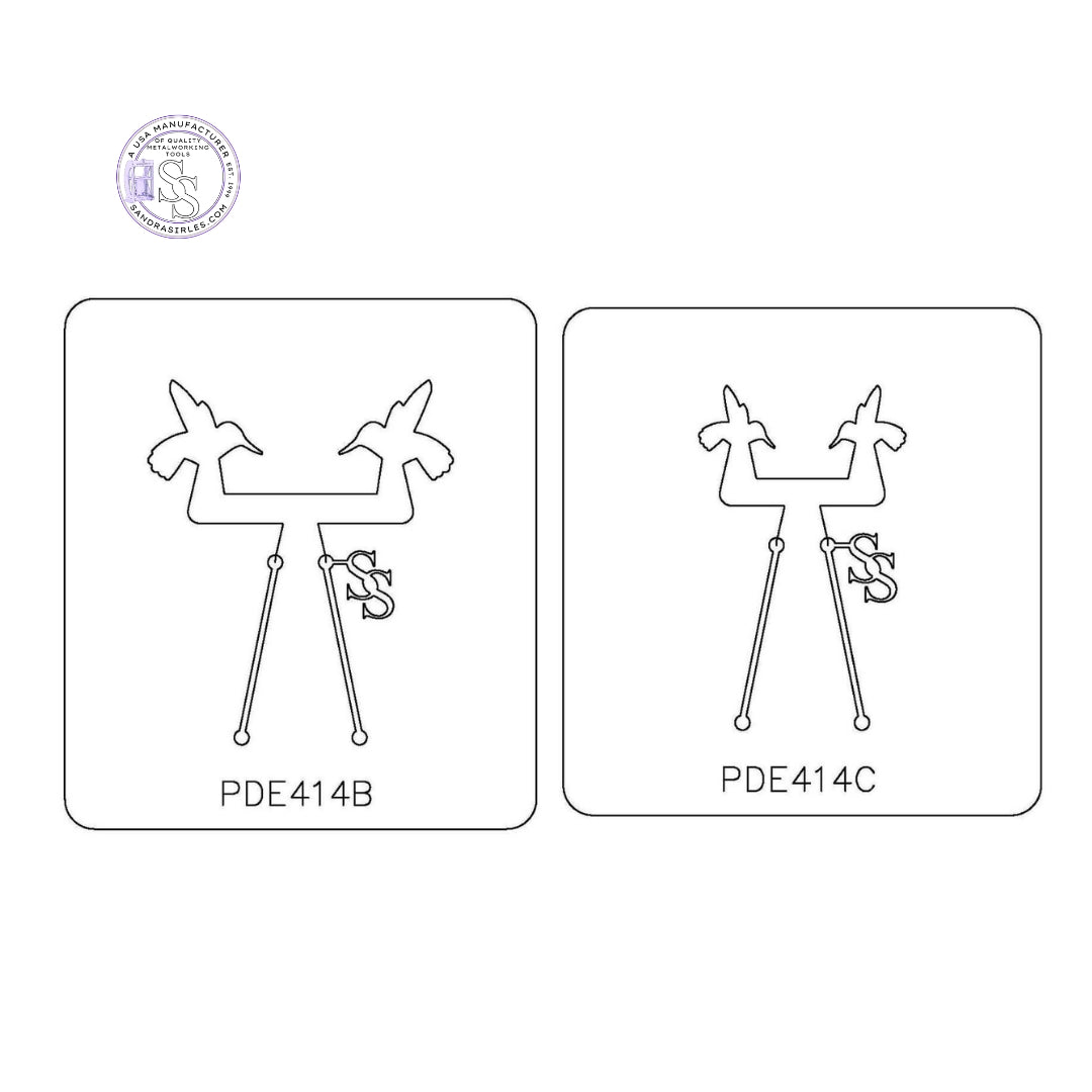 PANCAKE DIE PDE414 EARRINGS HUMMINGBIRD